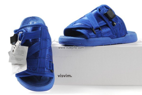 Visvim维维木陈冠希拖鞋 蓝黑扣 男女