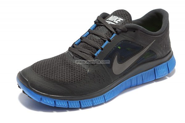 Nike耐克赤足跑鞋 夏季新款三代 5.0炭灰蓝 男