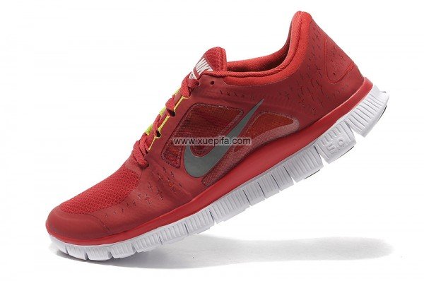 Nike耐克赤足跑鞋 夏季新款三代 5.0红灰 男