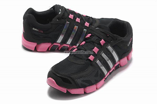 Adidas阿迪毛毛虫跑鞋 2012新款360超轻黑桃红 女