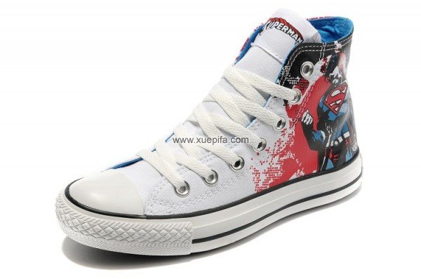 Converse匡威帆布鞋 2012新款新超人限量版白红 男女