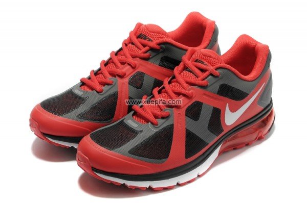 Nike耐克Air max跑鞋 2012新款黑灰红 男