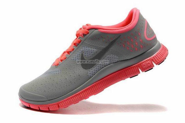 Nike耐克赤足跑鞋 2012新款4.0 V2自如驰骋灰红 女