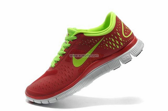Nike耐克赤足跑鞋 2012新款4.0 V2自如驰骋红绿 男