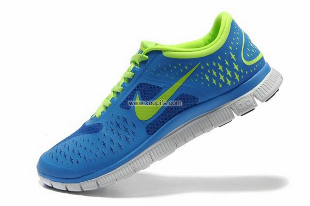 Nike耐克赤足跑鞋 2012新款4.0 V2自如驰骋蓝绿 男