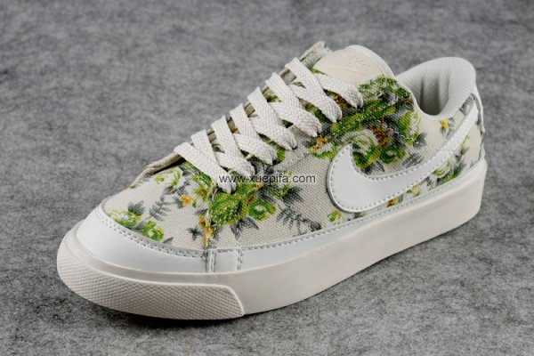 Nike耐克开拓者 2012新款花布白绿 女