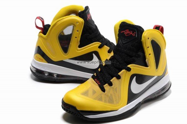 Nike耐克詹姆斯篮球鞋 2012新款9.5代黄黑 男