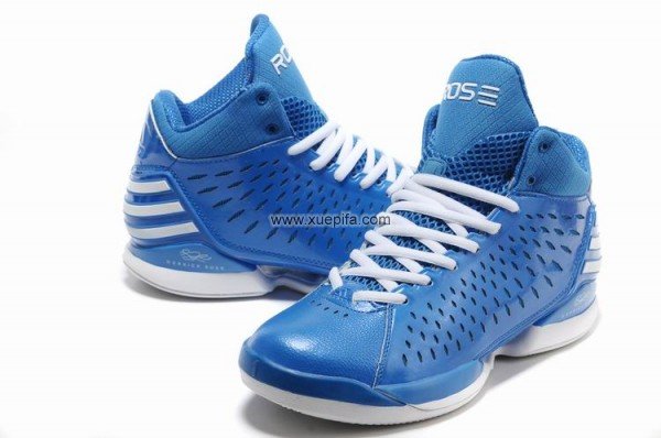 Adidas阿迪罗斯篮球鞋 2012新款轻无敌3代宝蓝 男