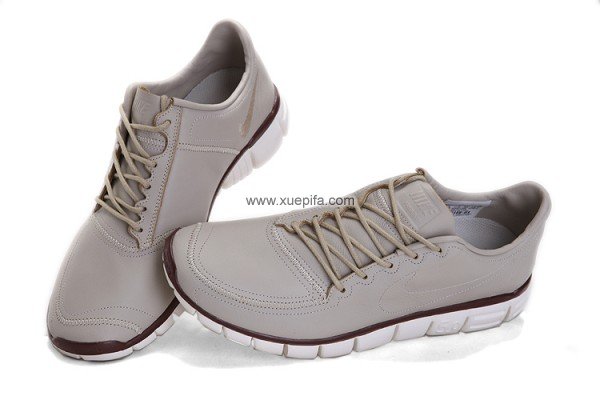 Nike耐克赤足跑鞋 2012秋冬新款5.0 V4 头层皮蓝色 男