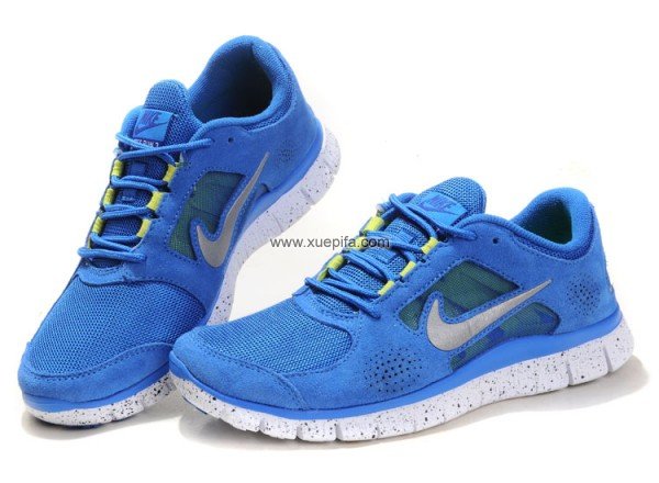 Nike耐克赤足跑鞋 2012新款RUN+3宝蓝 男