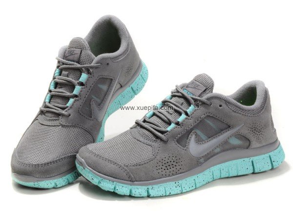 Nike耐克赤足跑鞋 2012新款RUN+3灰月 女