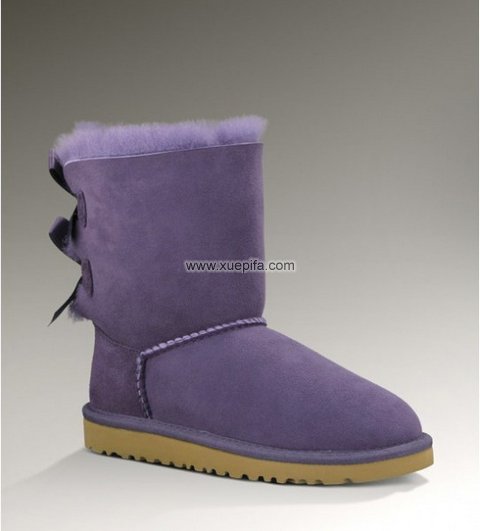 Ugg雪地靴短筒靴 2012新款羊皮毛一体3352紫色 女