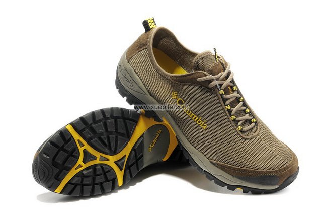 哥伦比亚网布鞋 2012新款夏季棕黄 男