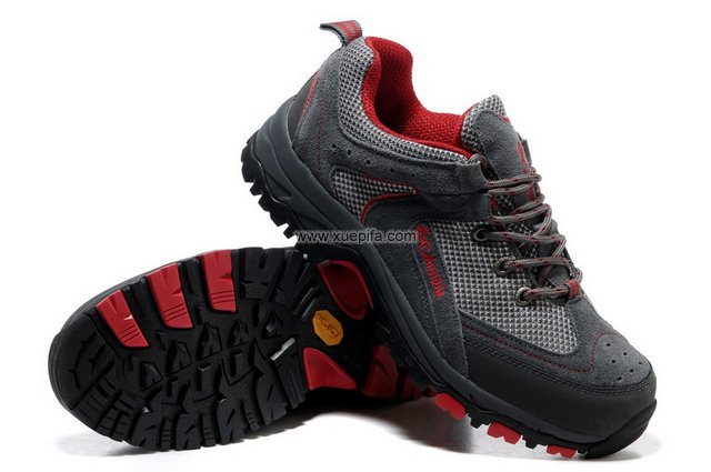 哥伦比亚登山鞋 2012灰红 男