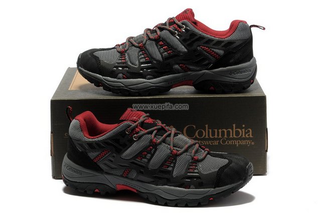 哥伦比亚登山鞋 2012透气黑灰 男