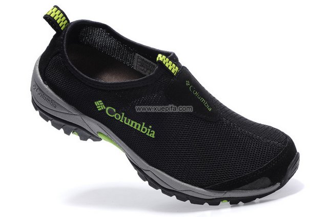 哥伦比亚网布鞋 2012热销升级版黑莹光绿 男
