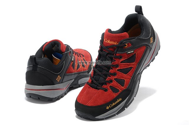哥伦比亚登山鞋 2012新款户外黑红 男