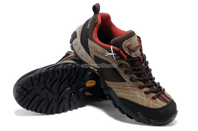 哥伦比亚登山鞋 2012新款徒步卡其红 男