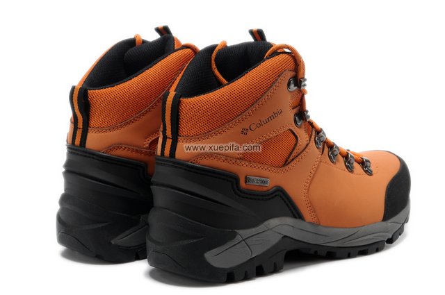 哥伦比亚登山靴 2012新款高帮防水桔红 女