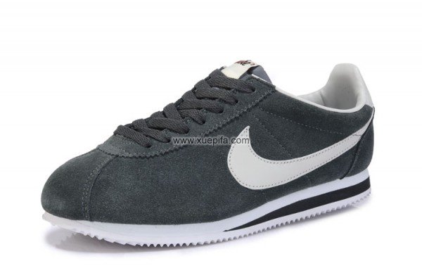 Nike耐克阿甘鞋 冬季反毛皮灰黑白 男