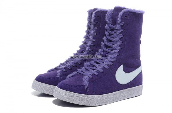 Nike耐克开拓者 2013加毛长靴紫色 女