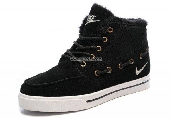 Nike耐克开拓者 997英伦经典高帮加毛棉鞋黑色 男女