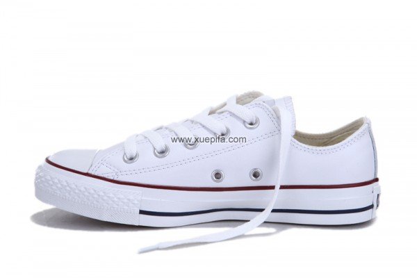 Converse匡威经典皮面 低帮白色 男女
