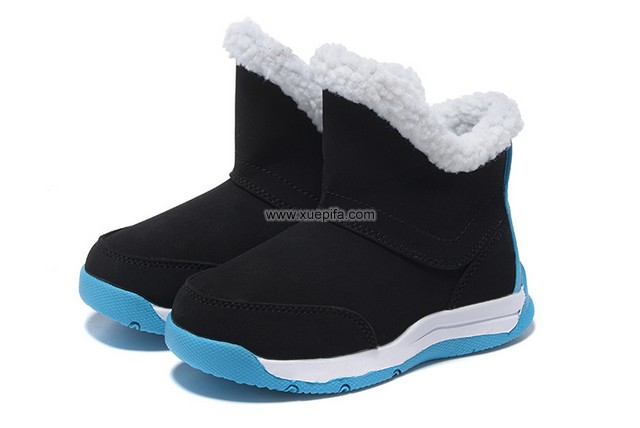 耐克童鞋雪地靴黑蓝 
