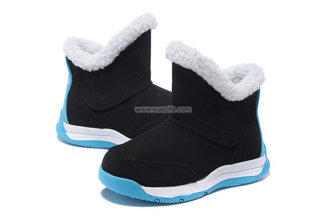 耐克童鞋雪地靴黑蓝 
