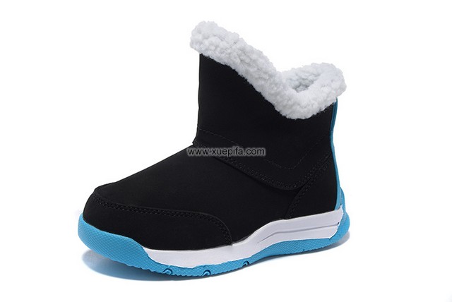 耐克童鞋雪地靴黑蓝 