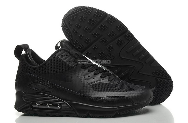 Air max跑鞋90双层鞋口纯黑 男