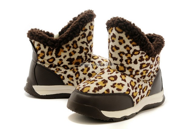 耐克童鞋雪地靴豹纹 