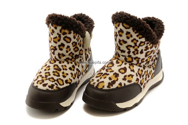 耐克童鞋雪地靴豹纹 