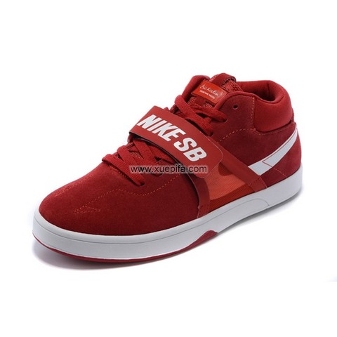 SB鞋MID子滑板酒红色 男