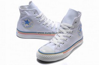 Converse匡威海外版 2011春夏错印系列白色高帮 女