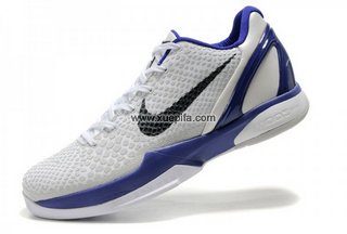 Nike耐克科比6代篮球鞋 2011新款白深蓝 男