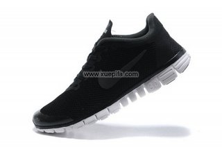 Nike耐克赤足跑鞋 2011新款3.0二代黑色 男