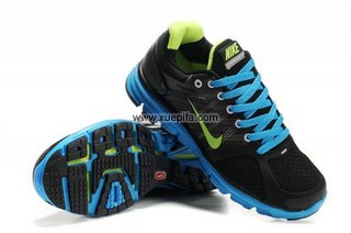 Nike耐克登月跑鞋 2011新款科技5代黑兰绿 男