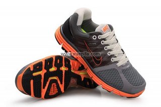 Nike耐克登月跑鞋 2011新款科技5代灰桔红 男