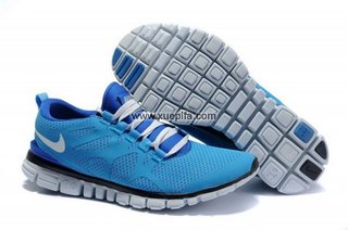 Nike耐克赤足跑鞋 2011新款free run 3.0二代升级版蓝白 女