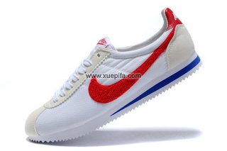 Nike耐克阿甘鞋 2011新款炫彩毛巾绣白红 情侣