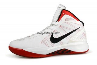 Nike耐克hyperdunk篮球鞋 2011新款耐克格里芬战靴白黑红 男