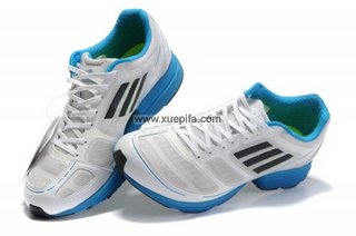 Adidas阿迪三叶草清风跑步鞋 2011新款0611蓝白 男