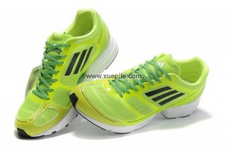 Adidas阿迪三叶草清风跑步鞋 2011新款0611荧光绿 男