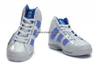 Adidas阿迪霍华德篮球鞋 2011新款疾速乘双战靴白灰兰 男