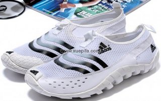 Adidas阿迪三叶草网布休闲鞋 2011夏季透气白黑 男