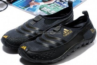 Adidas阿迪三叶草网布休闲鞋 2011夏季透气黑金 男