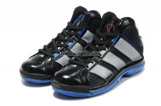 Adidas阿迪霍华德篮球鞋 2011新款疾速乘双战靴黑白蓝 男