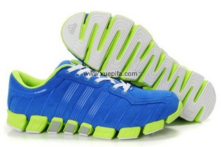 Adidas阿迪毛毛虫跑鞋 2011新款反毛皮蓝绿色 男女