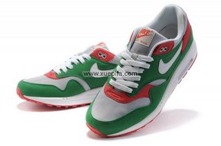 Nike耐克Air max跑鞋 87增高气垫跑步鞋灰绿红 男